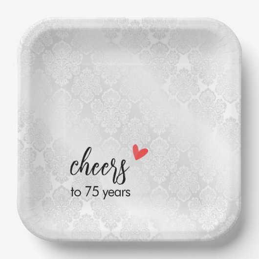 ホワイトサテンダマスク75周年記念 ペーパープレート (正面)