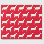 ホワイトサネン乳製品ヤギ農場オンレッド ラッピングペーパー (フラット)