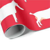 ホワイトサネン乳製品ヤギ農場オンレッド ラッピングペーパー (ロールコーナー)