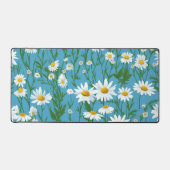 ホワイトサマーデイジーオンアクア デスクマット (正面)