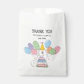 ホワイトサモエイ誕生日パーティーありがとう好意バッグ フェイバーバッグ (正面)