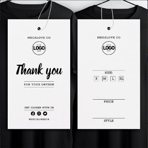ホワイトサンキューロゴ価格サイズ服のつるラベル