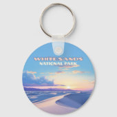 ホワイトサンズナショナルパークサンセットデュネスニューメキシコ キーホルダー (裏面)