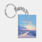 ホワイトサンズナショナルパークサンセットデュネスニューメキシコ キーホルダー (正面左)