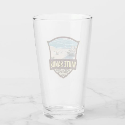 ホワイトサンズナショナルパークトラベルアートヴィンテージ タンブラーグラス (裏面)