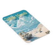 ホワイトサンズナショナルパークトラベルアートヴィンテージ マグネット (右側)