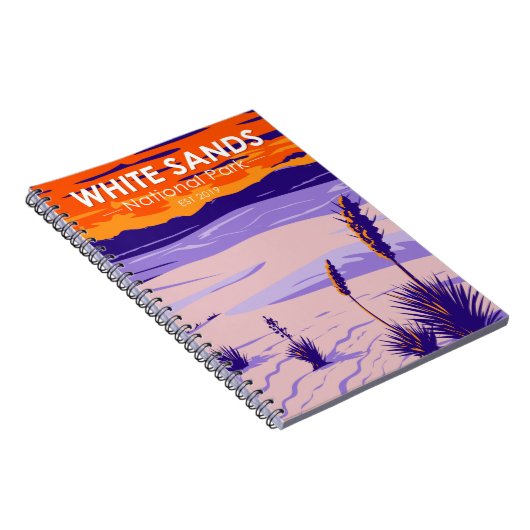 ホワイトサンズナショナルパークニューメキシコヴィンテージ ノートブック (右側)