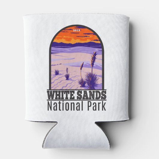 ホワイトサンズナショナルパークニューメキシコヴィンテージ 缶クーラー (裏面)