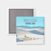 ホワイトサンズナショナルパークニューメキシコ マグネット (正面/裏面)