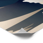 ホワイトサンズナショナルパークヴィンテージトラベミニマルル ポスター (角)