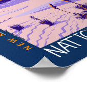 ホワイトサンズナショナルパーク動揺してヴィンテージ ポスター (角)