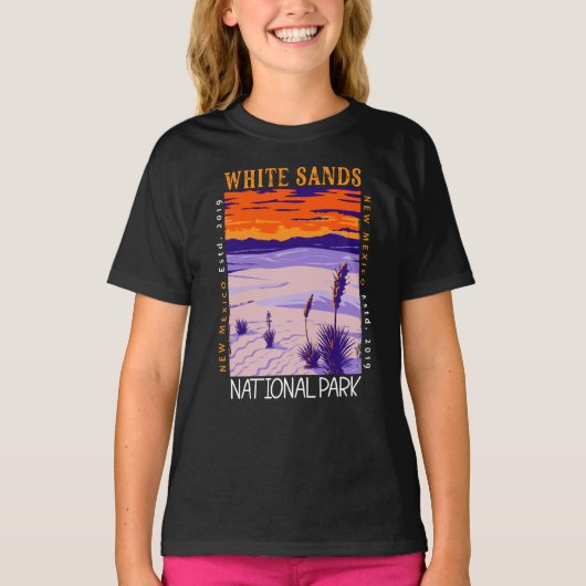 ホワイトサンズナショナルパーク動揺してヴィンテージ Tシャツ (正面)