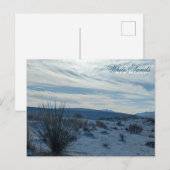 ホワイトサンズニューメキシコデザートサウスウエストサンドデュネス ポストカード (正面/裏面)