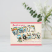 ホワイトサンズニューメキシコヴィンテージ旅行はがき ポストカード (スタンド正面)