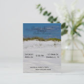 ホワイトサンズビーチブライダルシャワー インビテーションポストカード (スタンド正面)