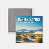 ホワイトサンズ国立公園トラベル マグネット (正面/裏面)