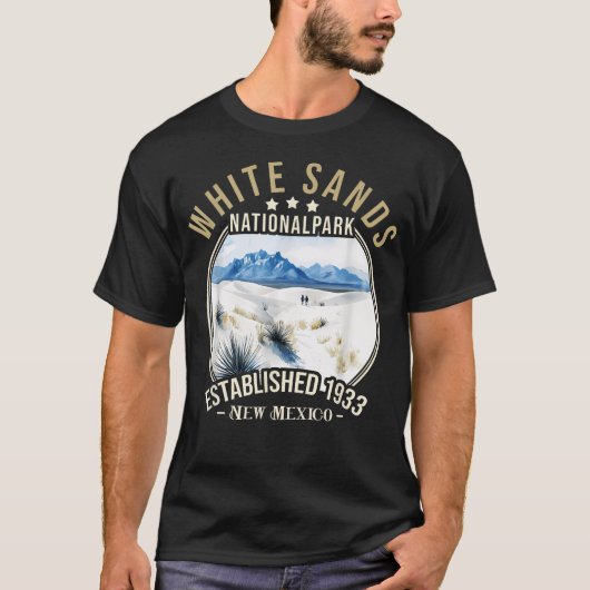 ホワイトサンズ国立公園 ニューメキシコ アウトドア Tシャツ (正面)