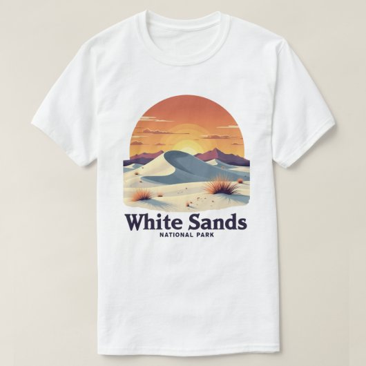ホワイトサンズ国立公園 Tシャツ (デザイン正面)