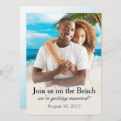 ホワイトサンズ頼ビーチ写真をチョップする 招待状 (正面/裏面)