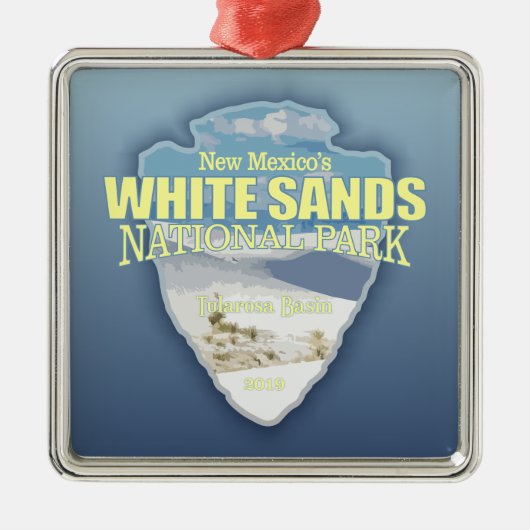 ホワイトサンズNP (矢印) メタルオーナメント (正面)