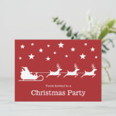 ホワイトサンタスレオンレッド – クリスマスパーティー 招待状 (スタンド正面)