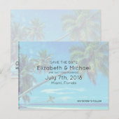 ホワイトサンディビーチとココナッツ結婚パームズSTD 案内ポストカード (正面/裏面)