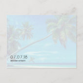 ホワイトサンディビーチとココナッツ結婚パームズSTD 案内ポストカード (裏面)