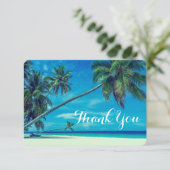 ホワイトサンディビーチとヤシ結婚の木感謝してい 招待状 (スタンド正面)