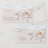 ホワイトサンディビーチスターフィッシュブルー友人を参照 紹介カード (正面/裏面)