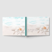 ホワイトサンディビーチスターフィッシュブルー海トロピカル ゲストブック (全面)