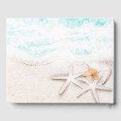 ホワイトサンディビーチスターフィッシュブルー海トロピカル ゲストブック (裏面)