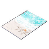 ホワイトサンディビーチスターフィッシュブルー海トロフィカル ノートブック (左側)
