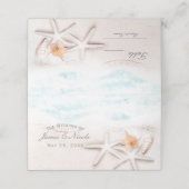 ホワイトサンディビーチヒトスターフィッシュブルー熱帯座席 プレイスカード (外部開封)