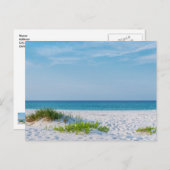 ホワイトサンディビーチフロリダコーストラインハガキ ポストカード (正面/裏面)