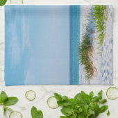 ホワイトサンディビーチフロリダ海岸線 キッチンタオル (折り畳み)