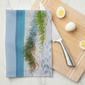 ホワイトサンディビーチフロリダ海岸線 キッチンタオル (四つ折り)