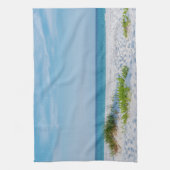 ホワイトサンディビーチフロリダ海岸線 キッチンタオル (縦)