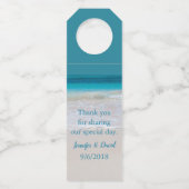 ホワイトサンディビーチワインボトルメッセージカード ボトルネックタグ (裏面)