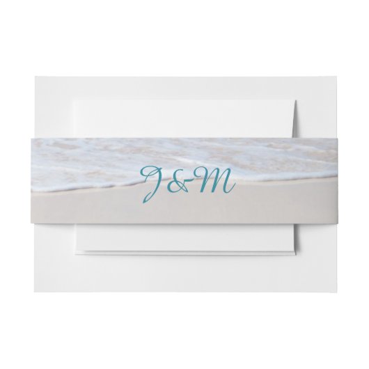 ホワイトサンディビーチ結婚式ベリーバンド 招待状ベリーバンド (正面例)