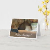 ホワイトサンディビーチ;ハッピーバースデー カード (黄色い花)