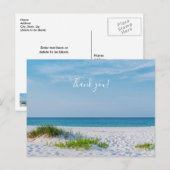 ホワイトサンディービーチ フロリダ海岸線 ありがとうございます ポストカード (正面/裏面)