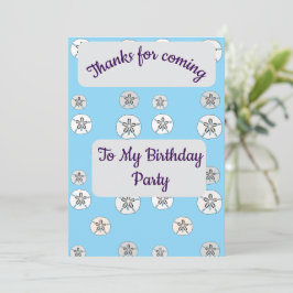 ホワイトサンドドルサンキューカード 招待状