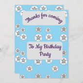 ホワイトサンドドルサンキューカード 招待状 (正面/裏面)