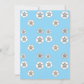 ホワイトサンドドルハッピーバースデー 招待状 (裏面)