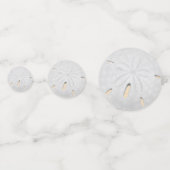 ホワイトサンドドルビーチ結婚式テーブル紙吹雪 コンフェッティ (裏面)