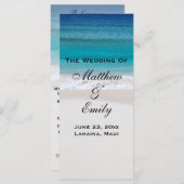 ホワイトサンド海ビーチ熱帯結婚式 プログラム (正面/裏面)