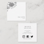 ホワイトサンフラワーシンプルズスクエア スクエア名刺 (正面/裏面)