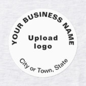 ホワイトサークルアイアンオンラベルのビジネスブランド ラベル (デザイン1)