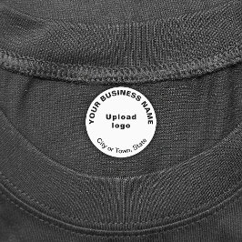 ホワイトサークルアイアンオンラベルのビジネスブランド ラベル