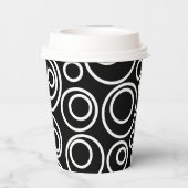 ホワイトサークルデザインオンブラック 紙コップ (裏面)